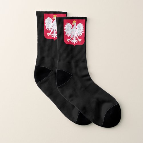 Polish Emblem _ Poland Shield _ Polska Herb Polski Socks