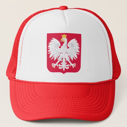 Polish Emblem _ Poland Shield _ Polska Herb Polski Trucker Hat