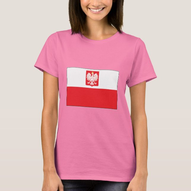 Polish Falcon Flag Ladies T-Shirt (Front)