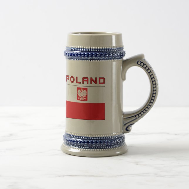 Polish Falcon Flag With Poland Beer Stein (Right)