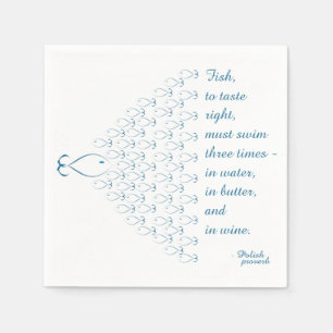 Polish Fish Proverb Napkin