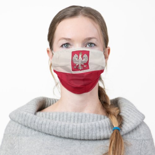 POLISH FLAG AND EAGLE ADULT CLOTH FACE MASK