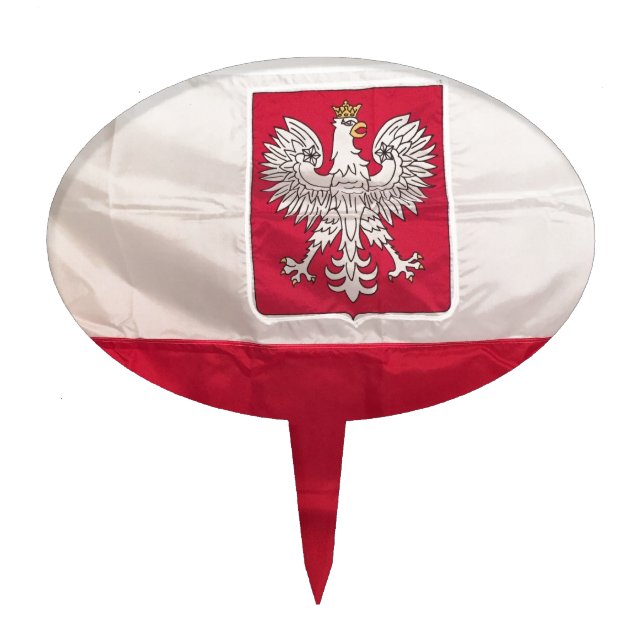 POLISH FLAG AND EAGLE CAKE TOPPER (Front)