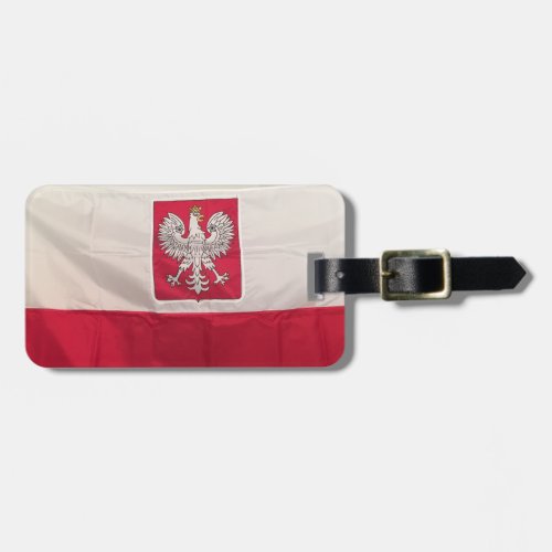 POLISH FLAG AND EAGLE LUGGAGE TAG