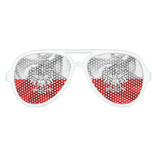 Polish flag aviator sunglasses