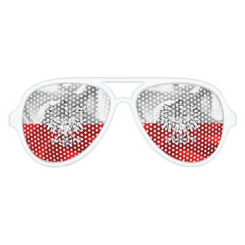 Polish flag aviator sunglasses