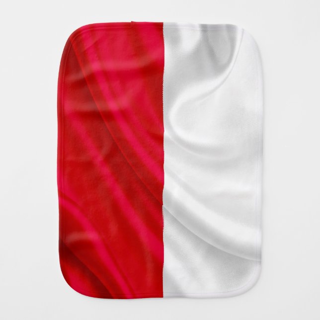 Polish Flag Baby Burp Cloth (Front)