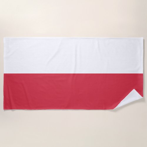 Polish Flag Beach Towel