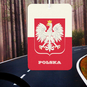 Polish Flag Car Air Freshener, Poland Air Freshener