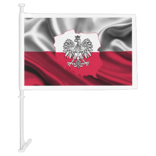 Polish Flag Car Flag
