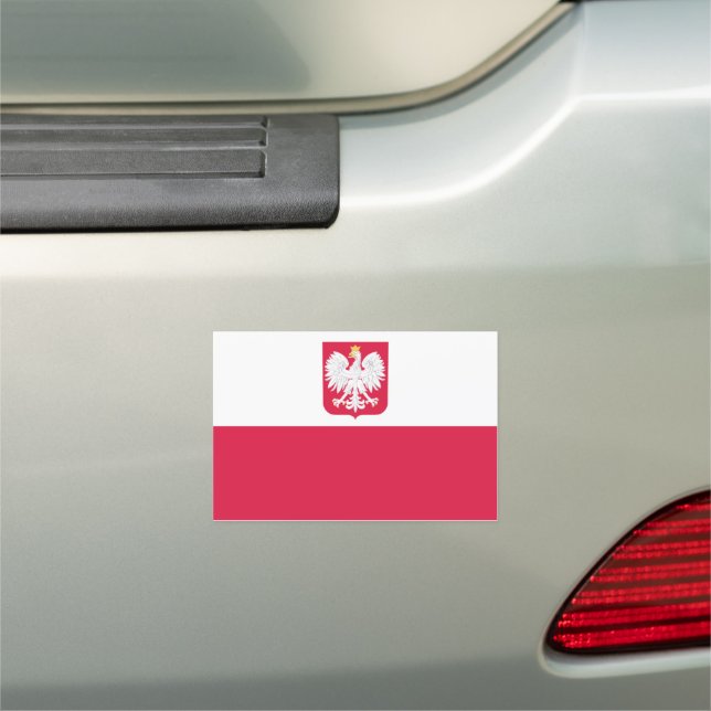 Polish flag car magnet (In Situ)