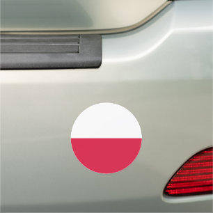 Polish flag car magnet