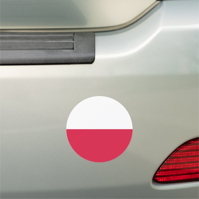 Polish flag car magnet (In Situ)