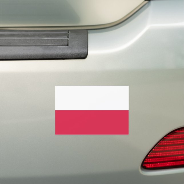Polish flag car magnet (In Situ)