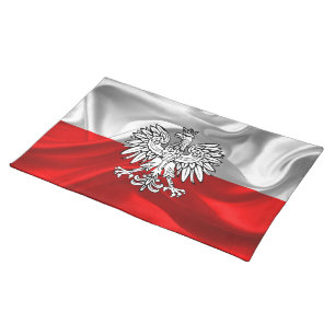 Polish flag cloth placemat