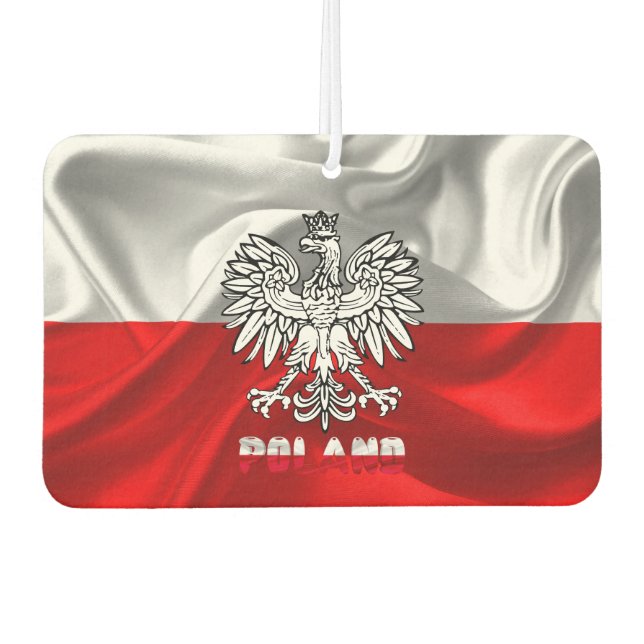 Polish flag-coat of arms air freshener (Front)