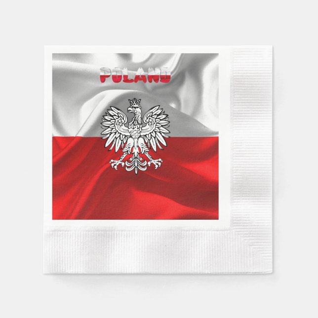 Polish flag-coat of arms  napkins (Front)