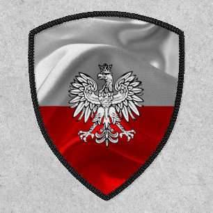 Polish flag-coat of arms patch