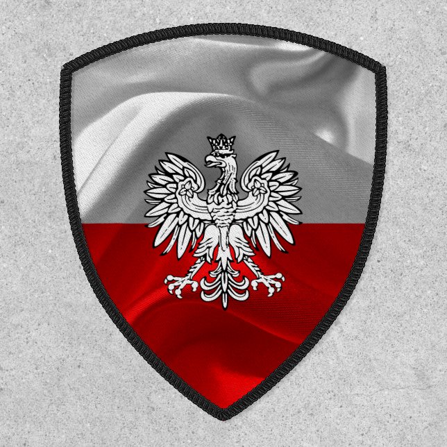 Polish flag-coat of arms patch (Front)