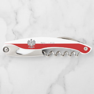 Polish flag-coat of arms waiter's corkscrew