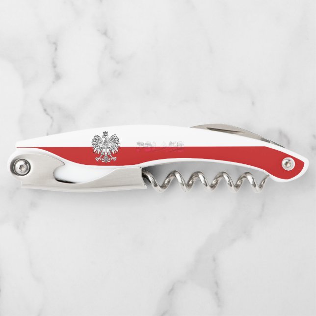 Polish flag-coat of arms waiter's corkscrew (Front)