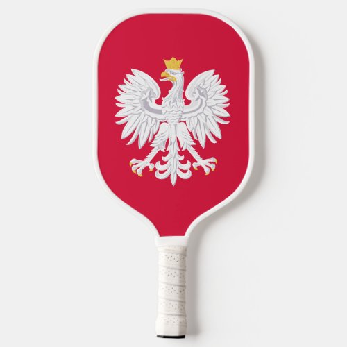 Polish Flag  Coat of Arms with Initials Pickleball Paddle