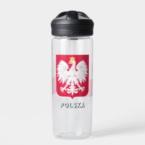 Polish Flag Eagle Coat of Arms Poland Water Bottle