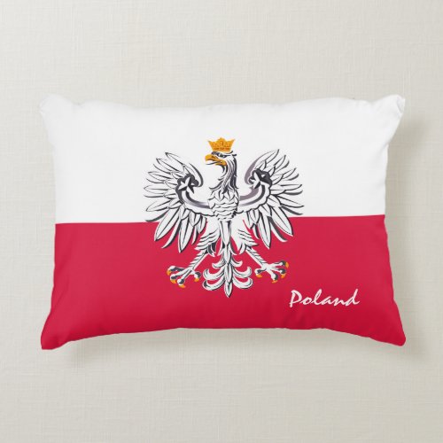 Polish flag  Eagle Poland fashion holidaysports Accent Pillow