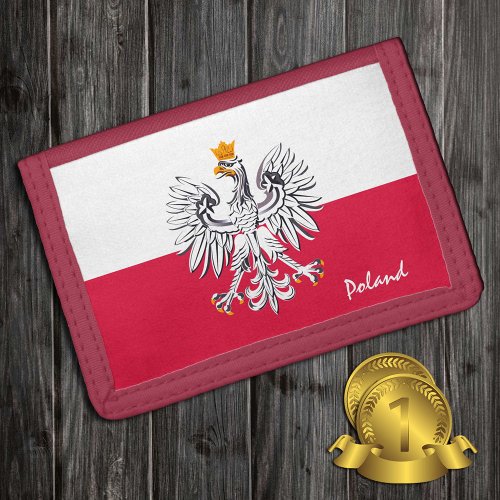 Polish flag  Eagle Poland fashion holidaysports Trifold Wallet