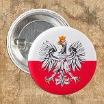 Polish Flag & Eagle Poland fashion patriot /sports Button<br><div class="desc">Keychains: Poland & Eagle,  Polish Flag fashion - love my country,  travel,  holiday gifts,  national patriots / sports fans</div>