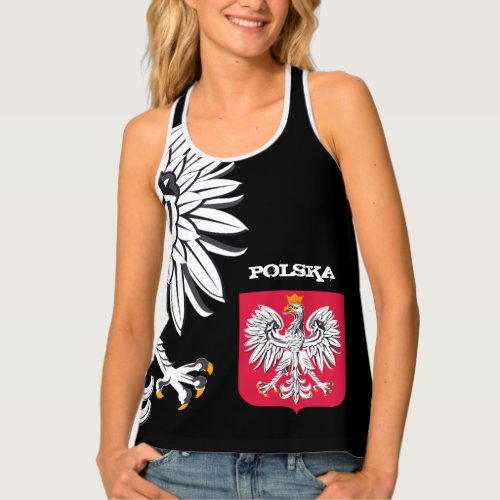 Polish Flag Eagle  Poland fashion Polska sports Tank Top