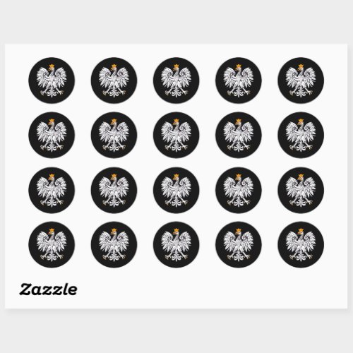 Polish flag  Eagle Poland fashion stickersports Classic Round Sticker