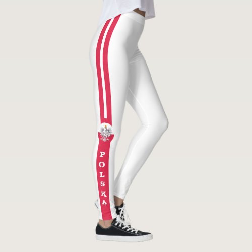 Polish Flag Eagle  Poland fashion  White Leggings