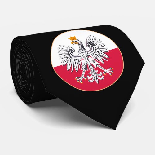 Polish Flag  Eagle Poland funeral business sport Neck Tie