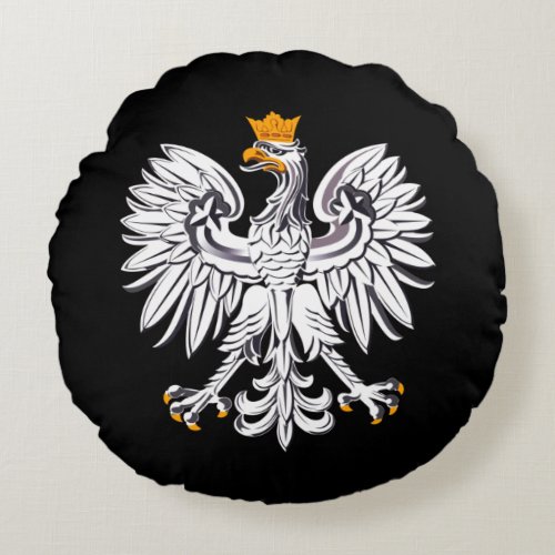 Polish flag  Eagle Poland holiday fashionsports Round Pillow