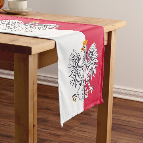 Polish flag Eagle Sport fan house decor  Poland Short Table Runner