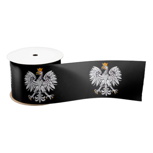 Polish Flag  Eagle symbol Poland black patriots Satin Ribbon