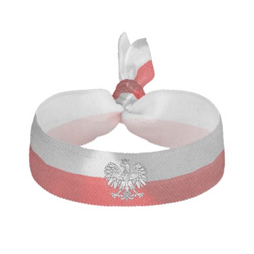 Polish flag elastic hair tie