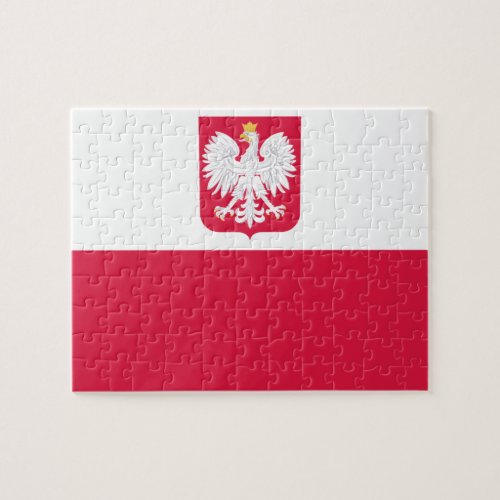 Polish Flag Emblem _ Polska Poland _ Herb Polski Jigsaw Puzzle