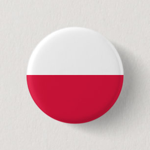 Polish Flag, Flag of Poland Button