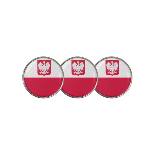 Polish flag golf ball marker