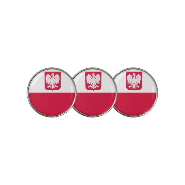 Polish flag golf ball marker (3 Up)