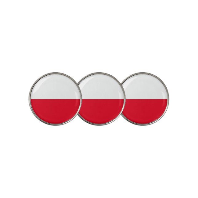 Polish Flag Golf Ball Markers (3 Up)