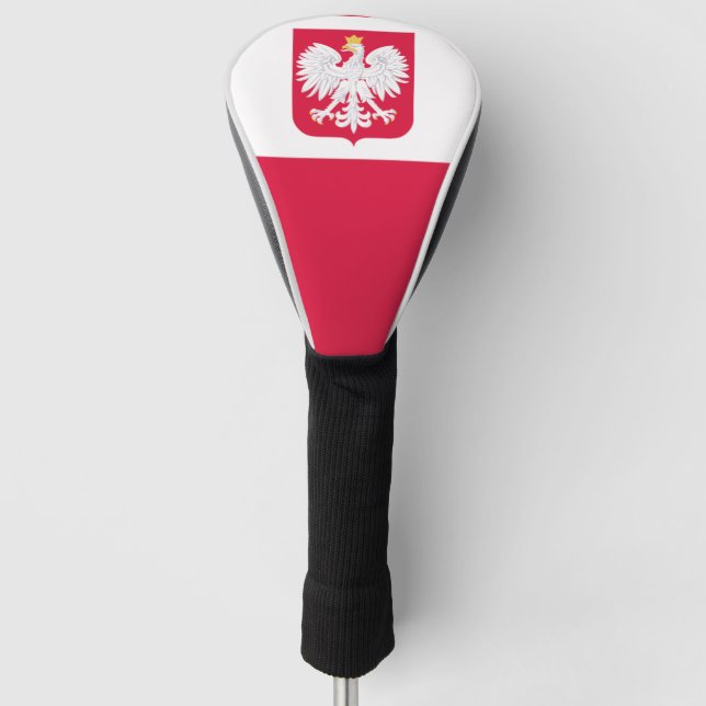 Polish flag golf head cover (Front)