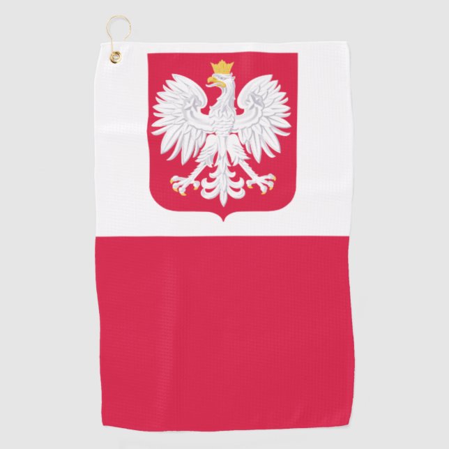 Polish flag golf towel (Front)