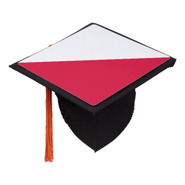 Polish flag graduation cap topper (Angled)