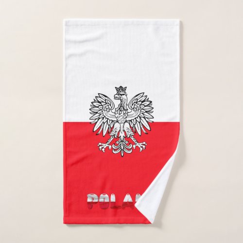 Polish flag hand towel 