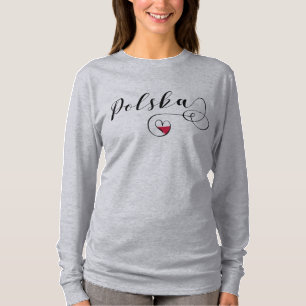 Polish Flag Heart, Polska Poland T-Shirt