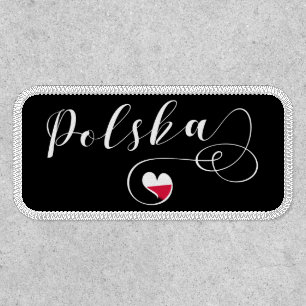 Polish Flag In Heart, Poland Polska Patch