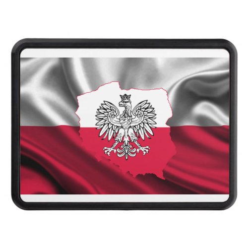 Polish Flag Map Car Hitch Tow Hitch Cover